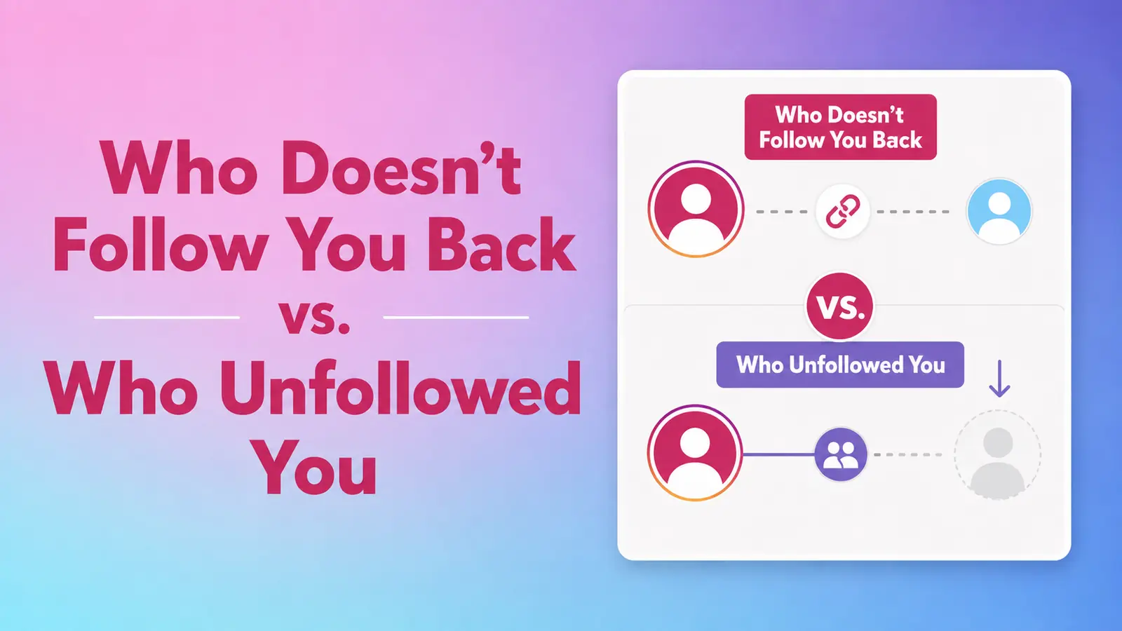 Who does not follow you back versus who unfollowed you